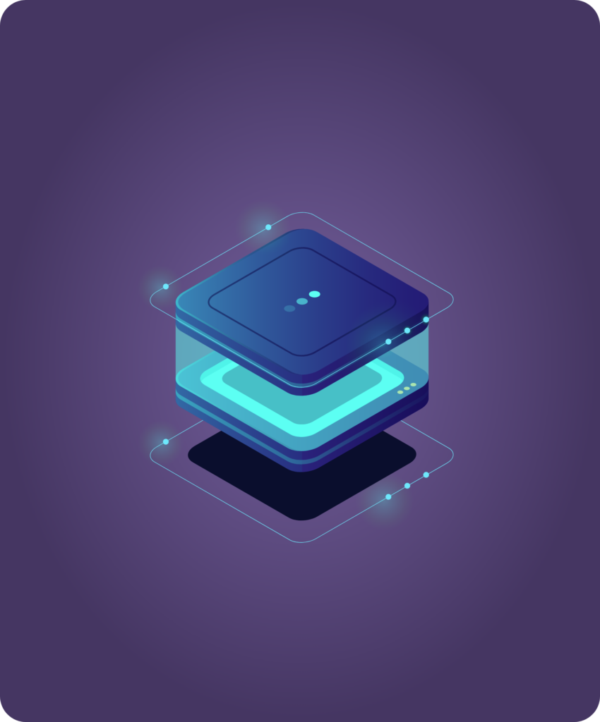 Stylised illustration showing Loxada working as part of a stack of security tools and with existing security measures to protect connectivity