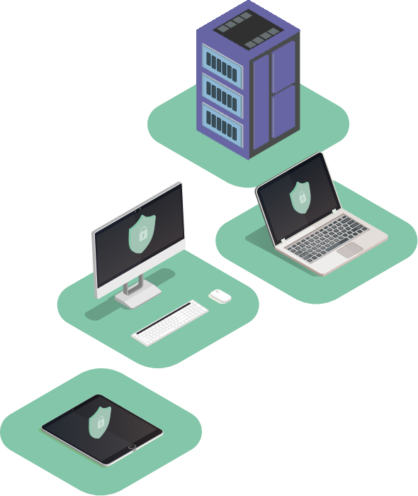 Illustration showing how Loxada supports multiple industries with secure access from networks outside IT control