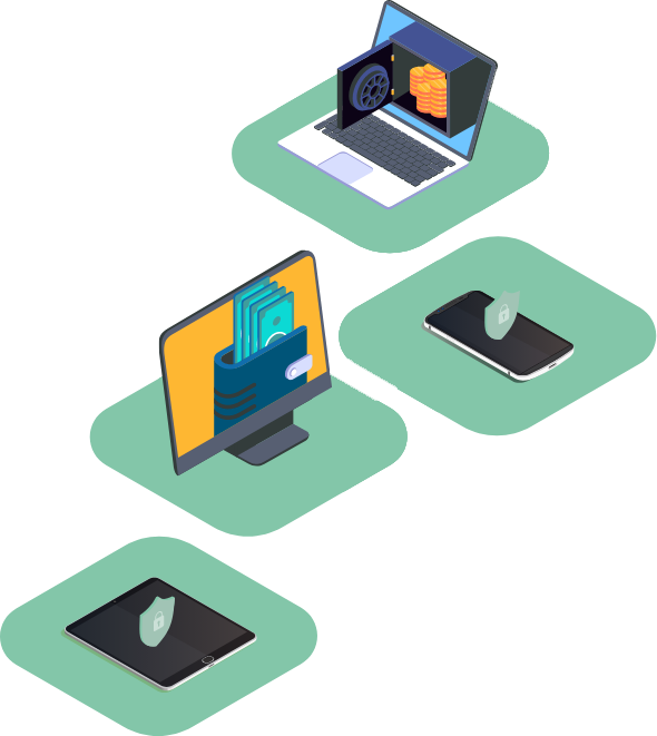 Illustration showing the Loxada secure managed router system creating a trusted network edge