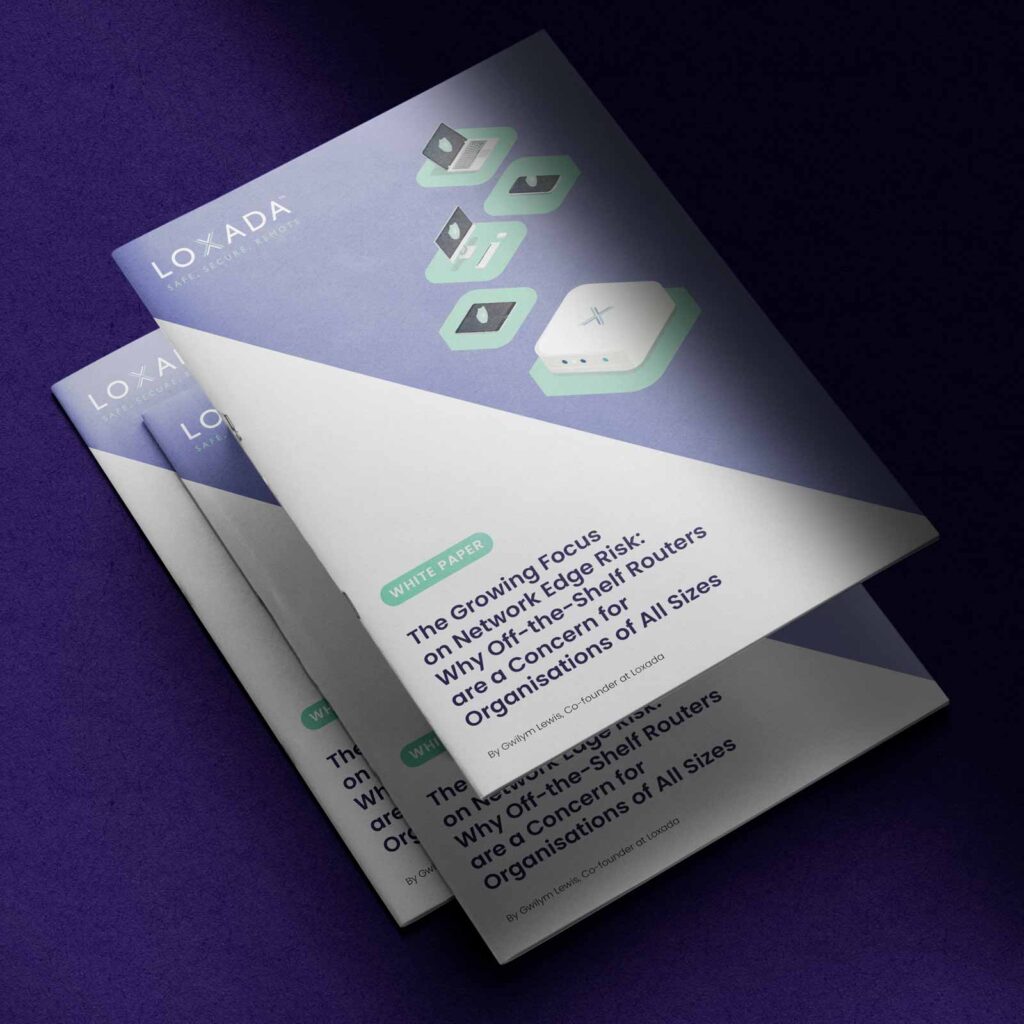 An image of copies of Loxada's white paper: Understanding Network Edge Risk